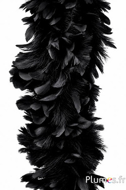 Boa di piume di tacchino - 1 m - nero